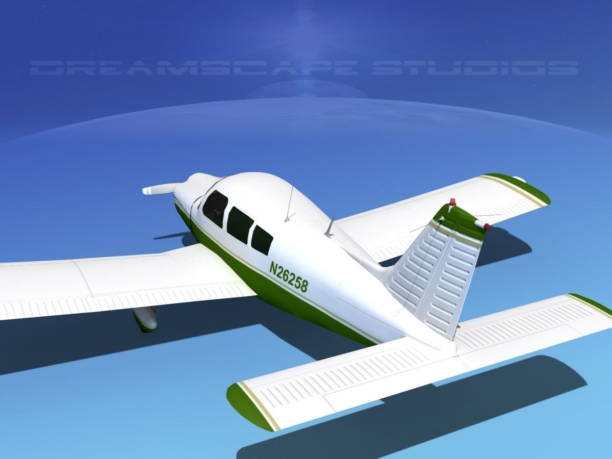 Piper PA-28-235 Cherokee  V05 3D model_7