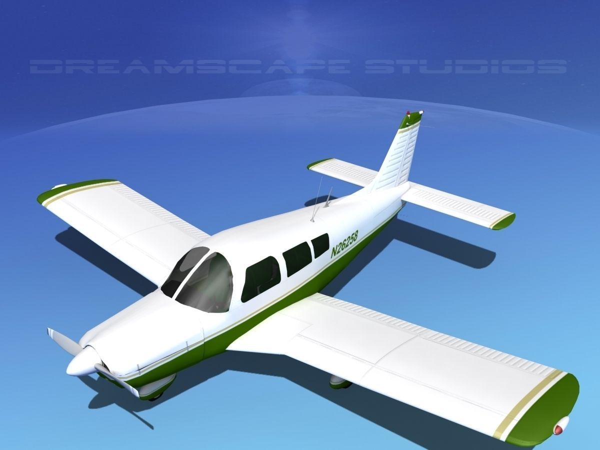Piper PA-28-235 Cherokee  V05 3D model_10