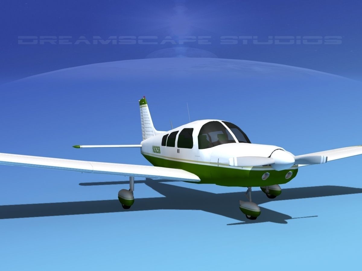 Piper PA-28-235 Cherokee  V05 3D model_2