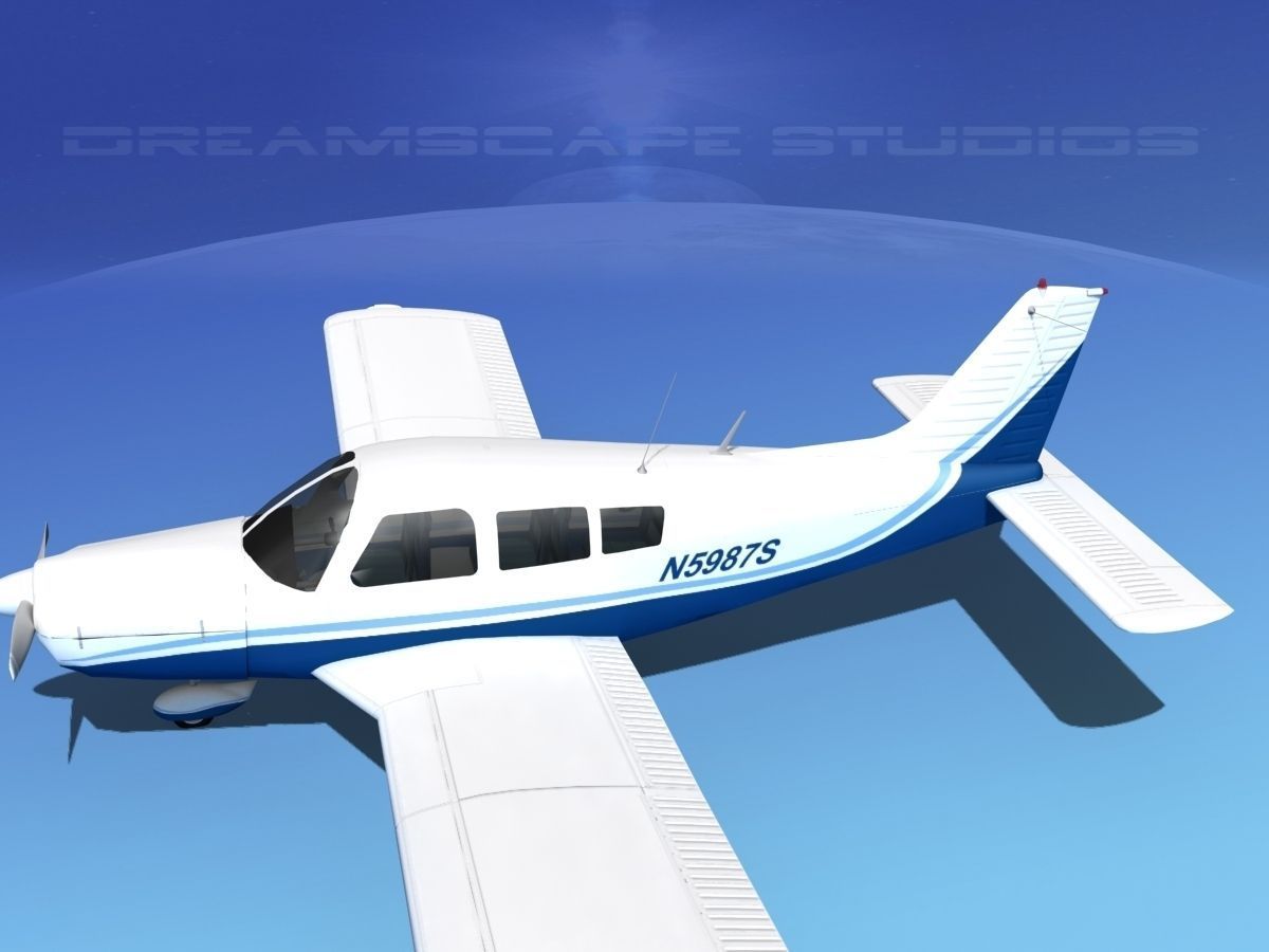 Piper PA-28-235 Cherokee  V06 3D model_9