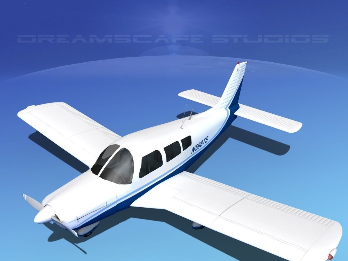 Piper PA-28-235 Cherokee  V06 3D model_10