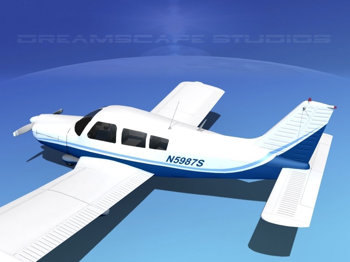 Piper PA-28-235 Cherokee  V06 3D model_8