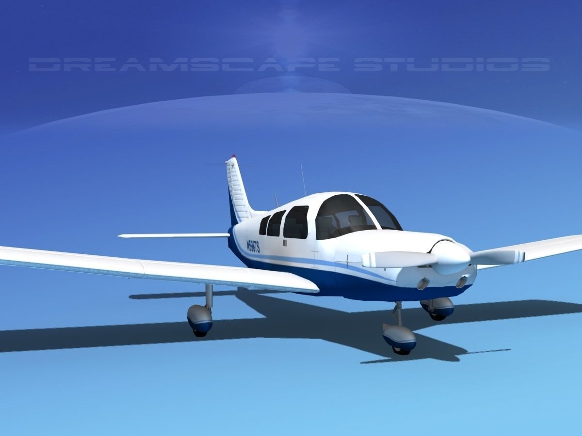 Piper PA-28-235 Cherokee  V06 3D model_2