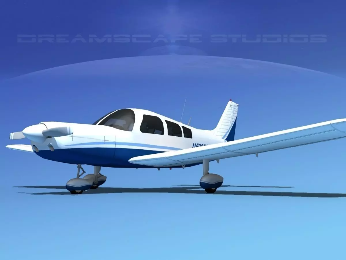 Piper PA-28-235 Cherokee  V06 3D model_0
