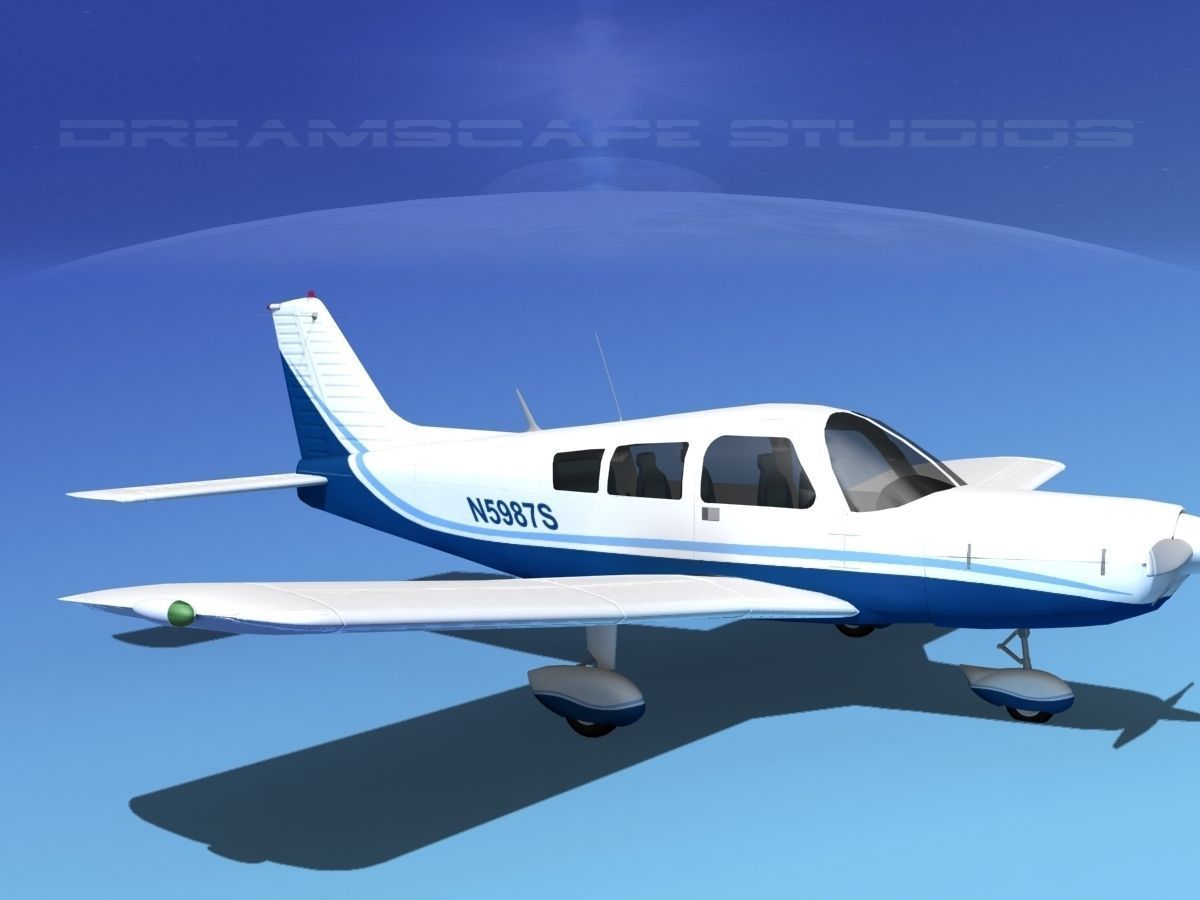 Piper PA-28-235 Cherokee  V06 3D model_3