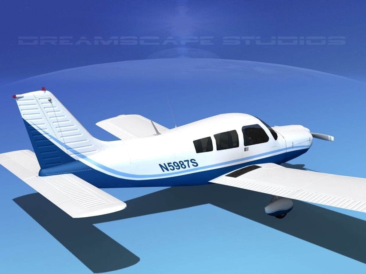 Piper PA-28-235 Cherokee  V06 3D model_5