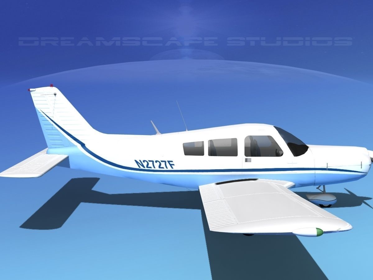 Piper PA-28-235 Cherokee  V07 3D model_5
