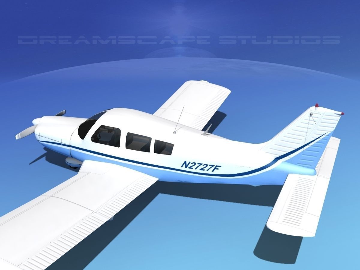 Piper PA-28-235 Cherokee  V07 3D model_6