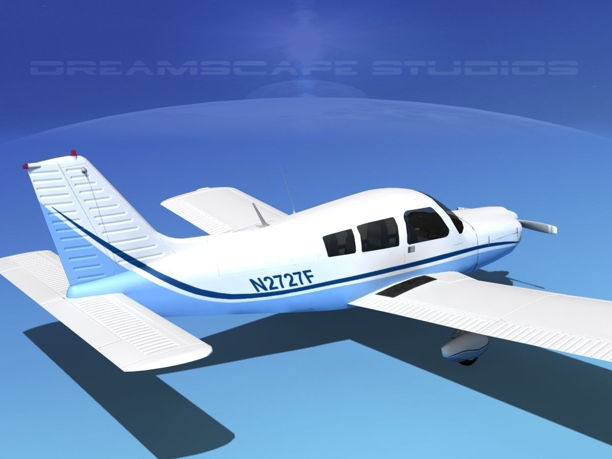 Piper PA-28-235 Cherokee  V07 3D model_8