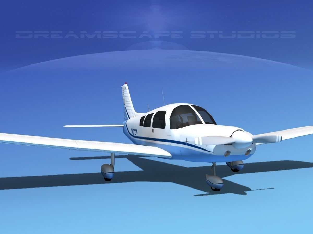 Piper PA-28-235 Cherokee  V07 3D model_3