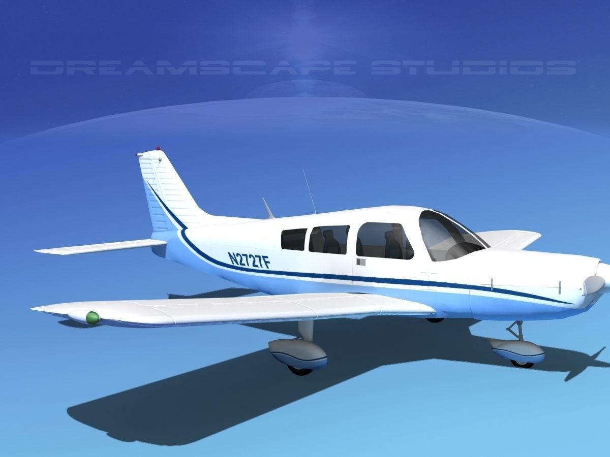 Piper PA-28-235 Cherokee  V07 3D model_2