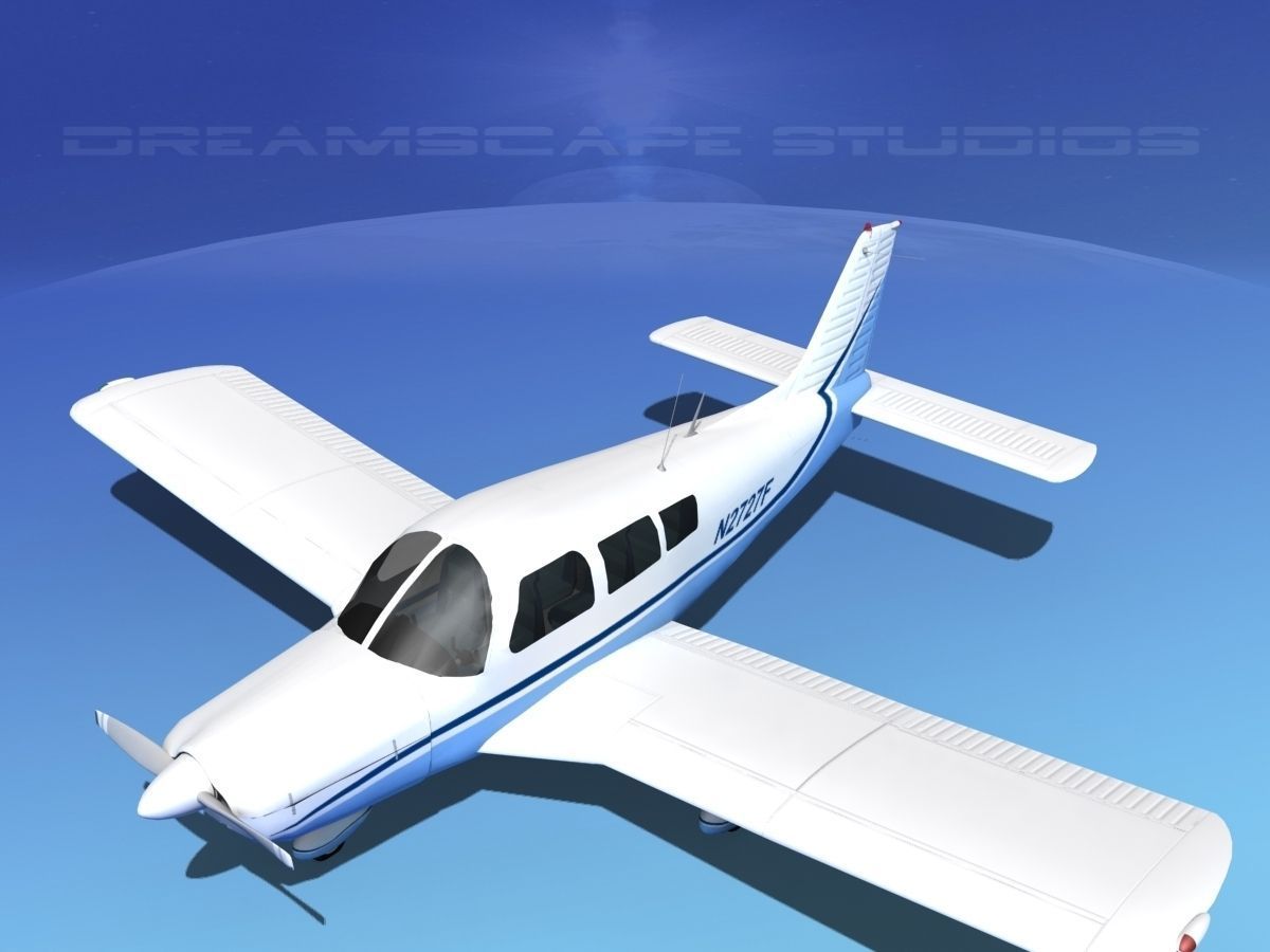 Piper PA-28-235 Cherokee  V07 3D model_10