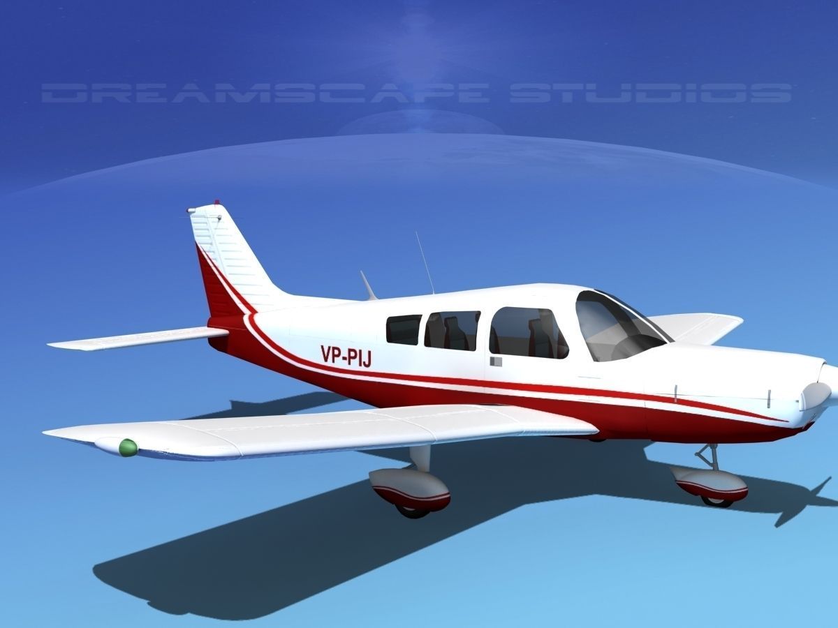 Piper PA-28-235 Cherokee V08 3D model_3