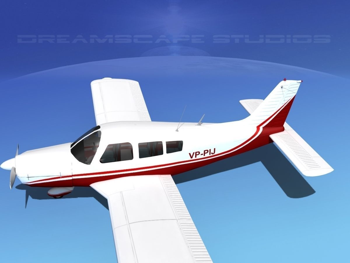 Piper PA-28-235 Cherokee V08 3D model_9