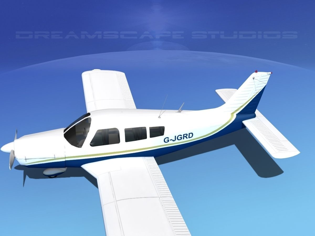 Piper PA-28-235 Cherokee  V09 3D model_11