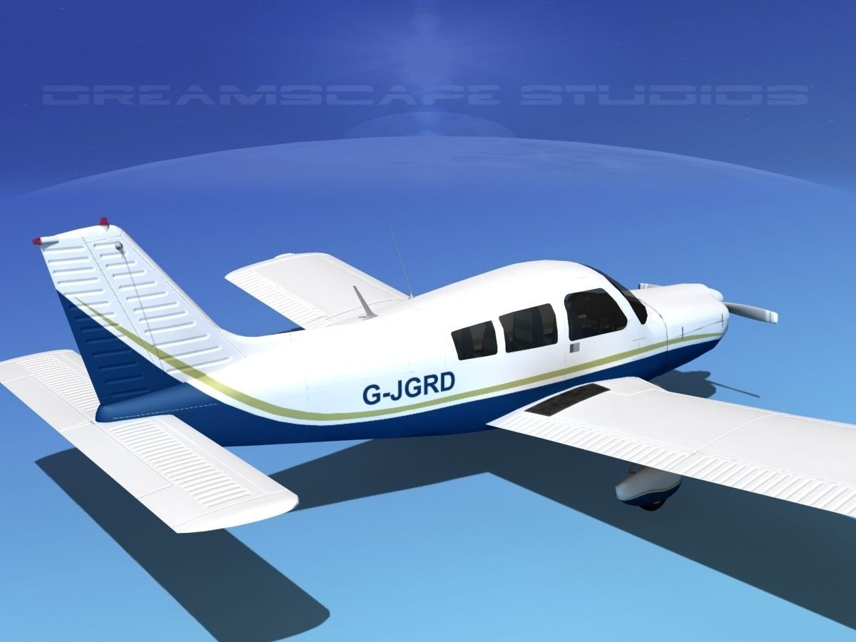 Piper PA-28-235 Cherokee  V09 3D model_7