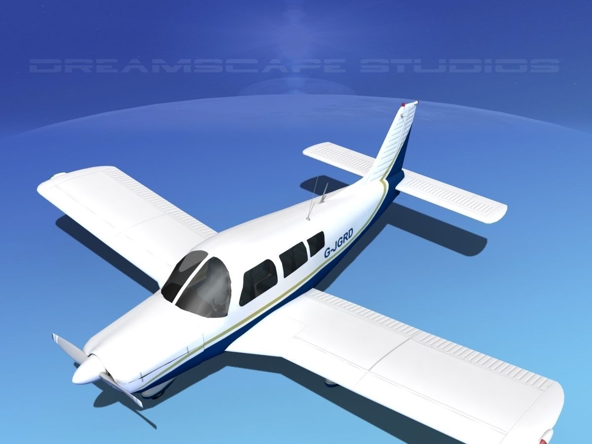 Piper PA-28-235 Cherokee  V09 3D model_10