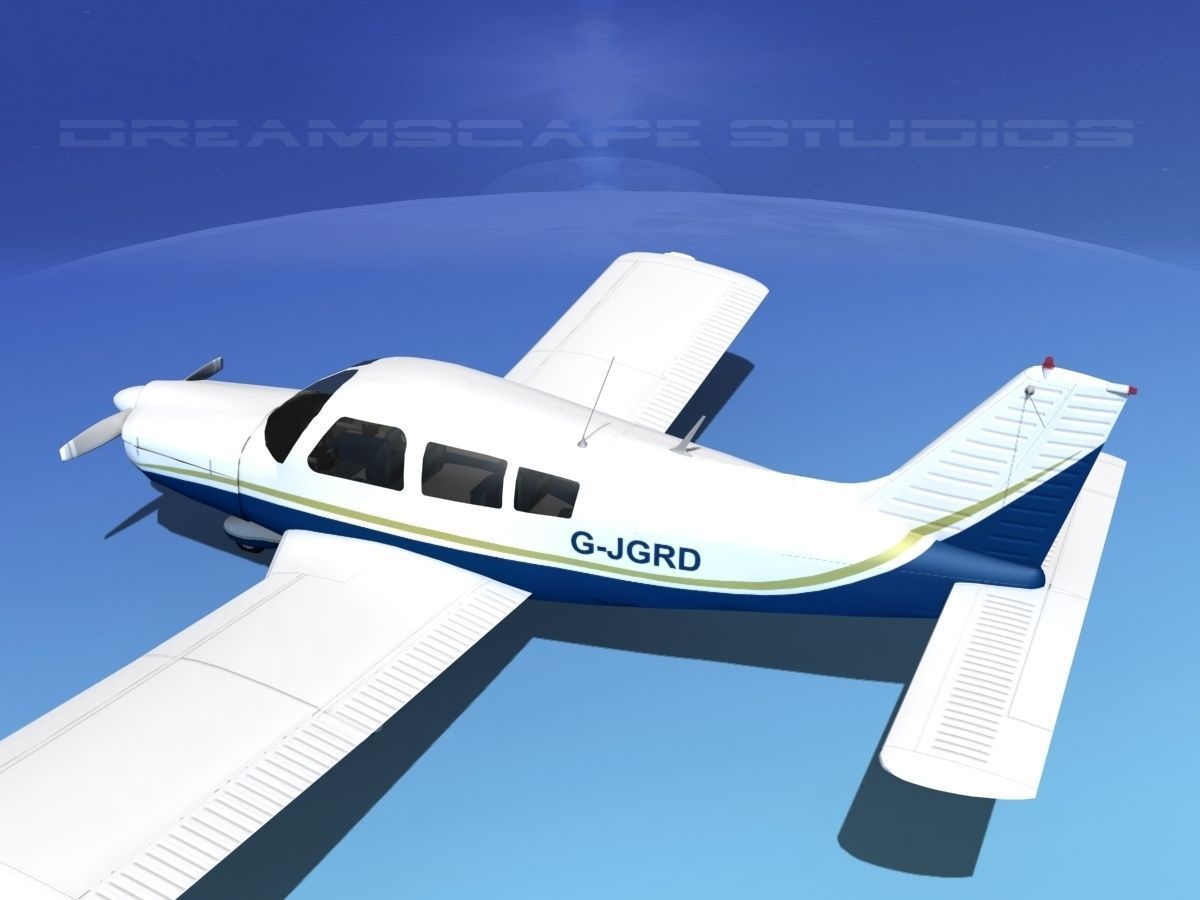 Piper PA-28-235 Cherokee  V09 3D model_8