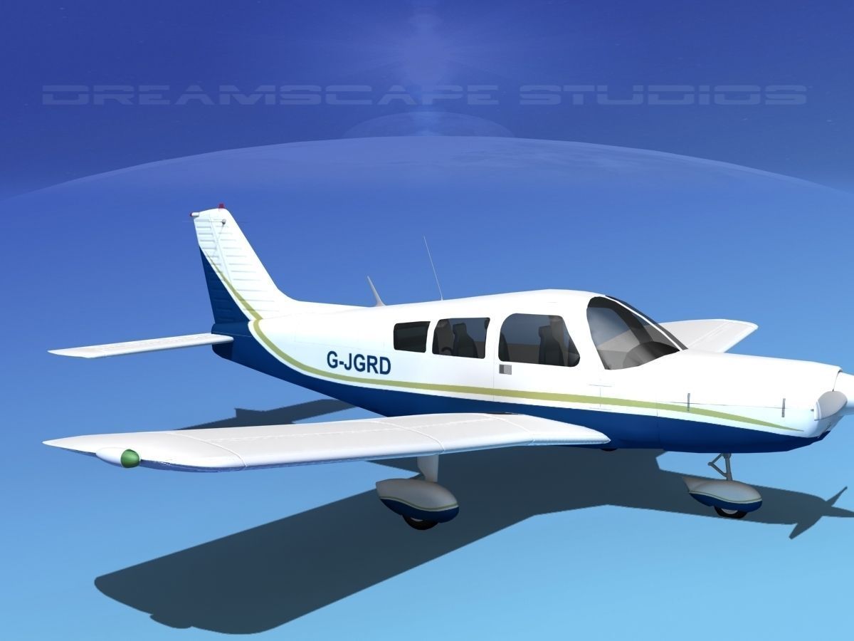 Piper PA-28-235 Cherokee  V09 3D model_3