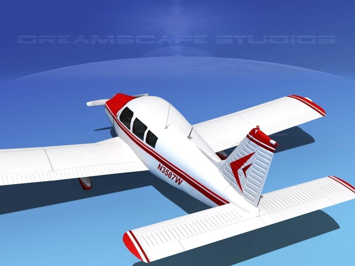 Piper PA-28-235 Cherokee  V15 3D model_7