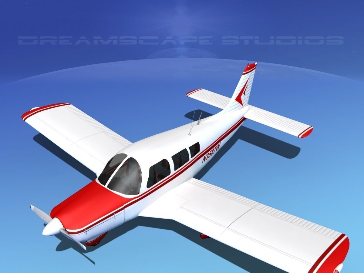 Piper PA-28-235 Cherokee  V15 3D model_10