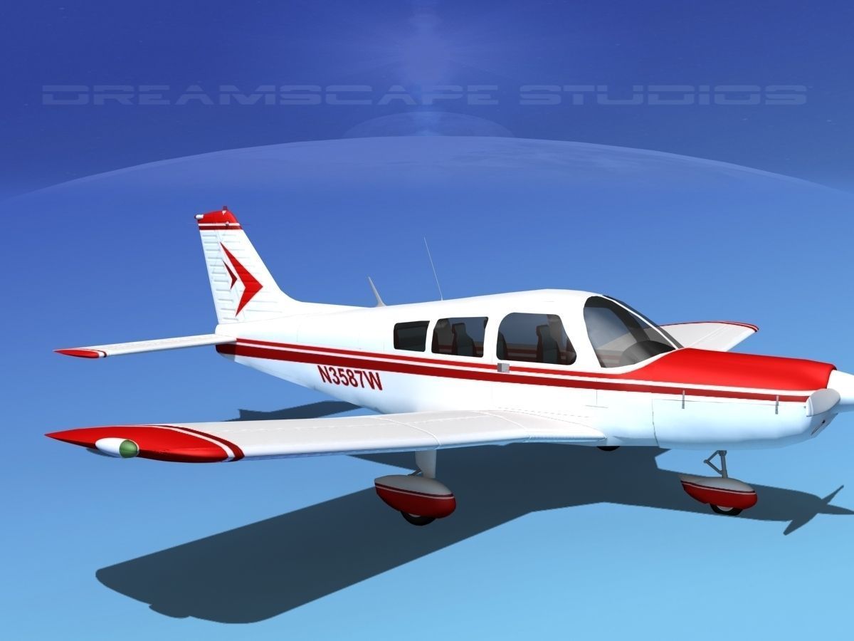 Piper PA-28-235 Cherokee  V15 3D model_3