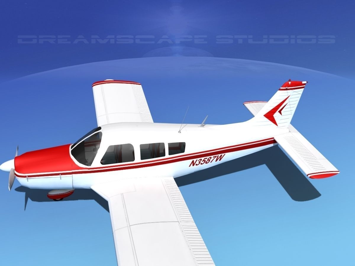 Piper PA-28-235 Cherokee  V15 3D model_9