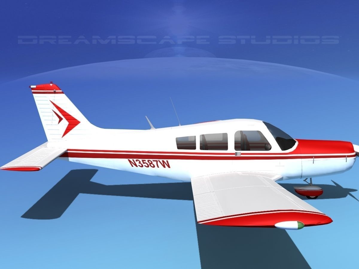 Piper PA-28-235 Cherokee  V15 3D model_4