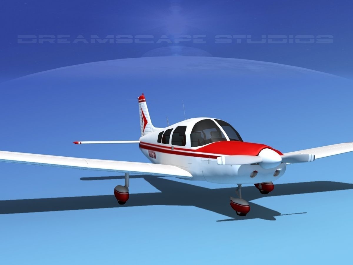 Piper PA-28-235 Cherokee  V15 3D model_2