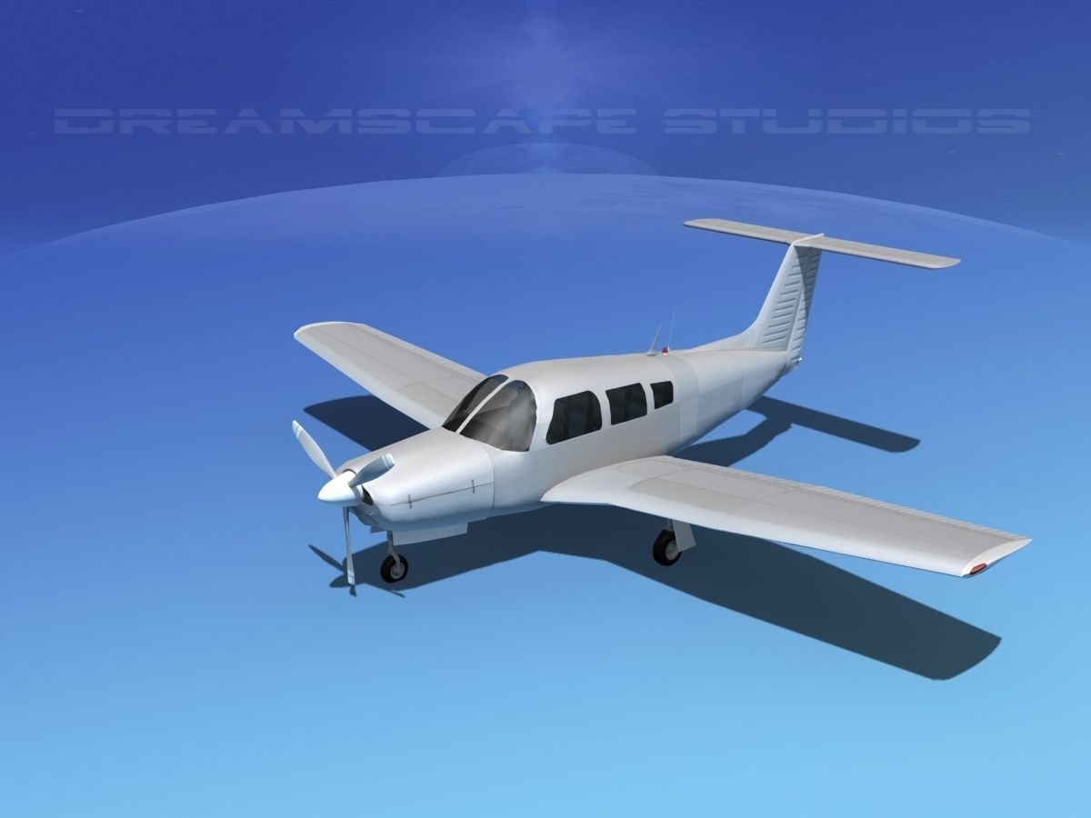 Piper PA-28R-201 Arrow III Bare Metal 3D model_10