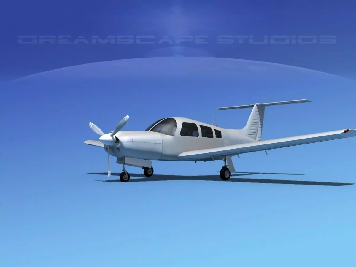 Piper PA-28R-201 Arrow III Bare Metal 3D model_0