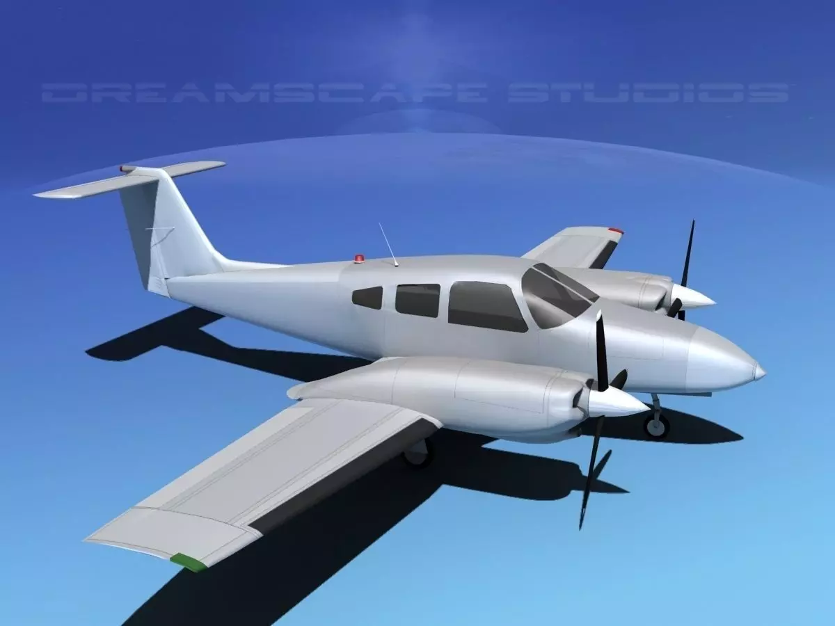 Piper Turbo Seminole Bare Metal 3D model_0