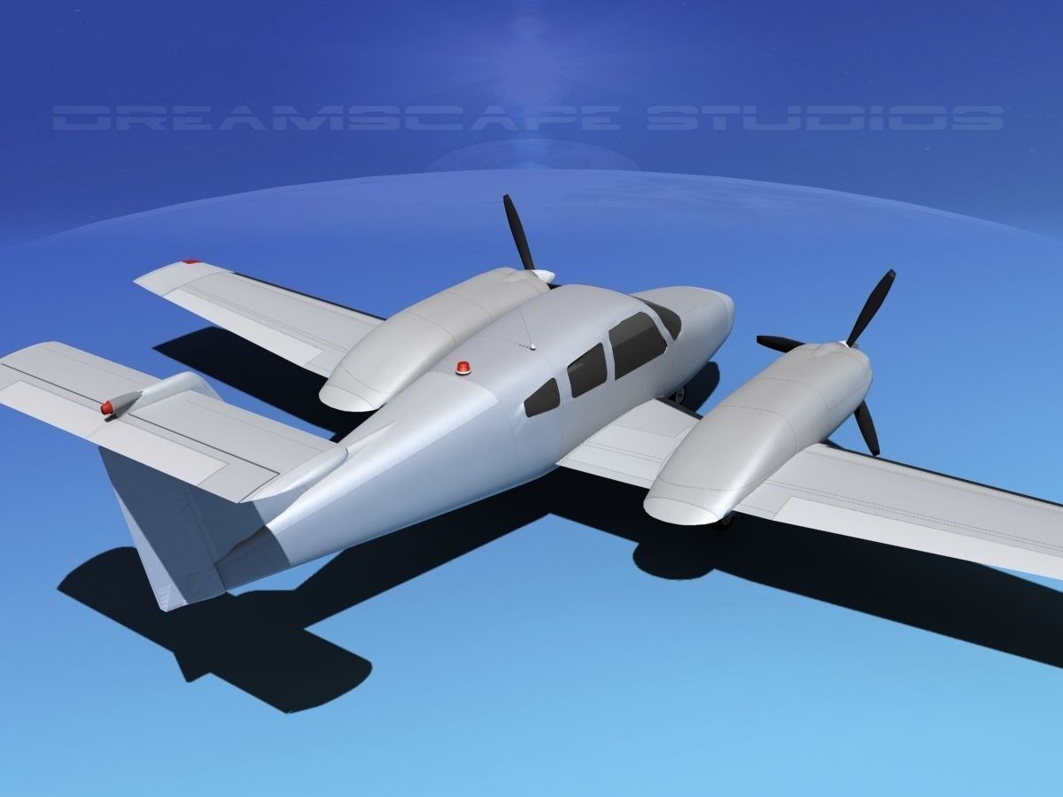 Piper Turbo Seminole Bare Metal 3D model_5
