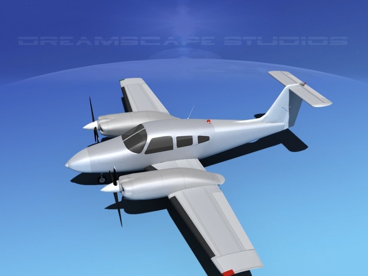 Piper Turbo Seminole Bare Metal 3D model_9