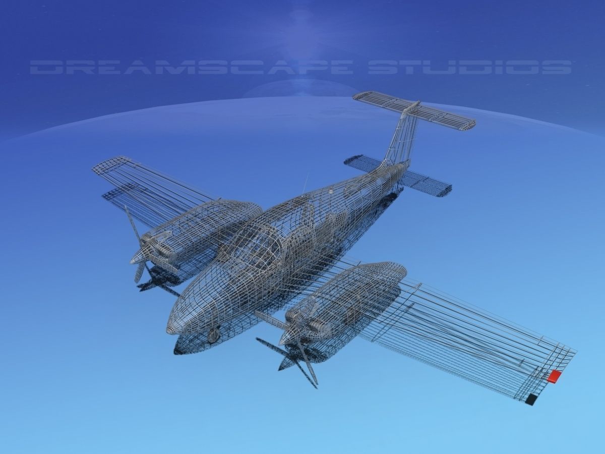 Piper Turbo Seminole Bare Metal 3D model_15