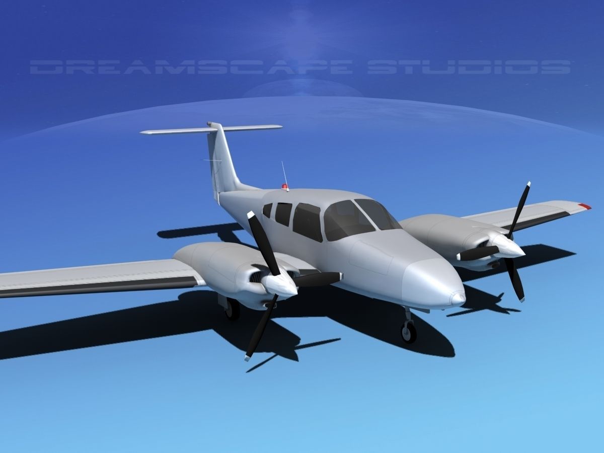 Piper Turbo Seminole Bare Metal 3D model_3