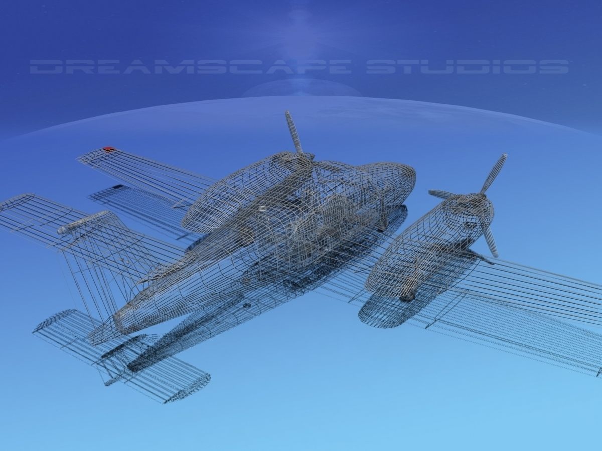 Piper Turbo Seminole Bare Metal 3D model_12