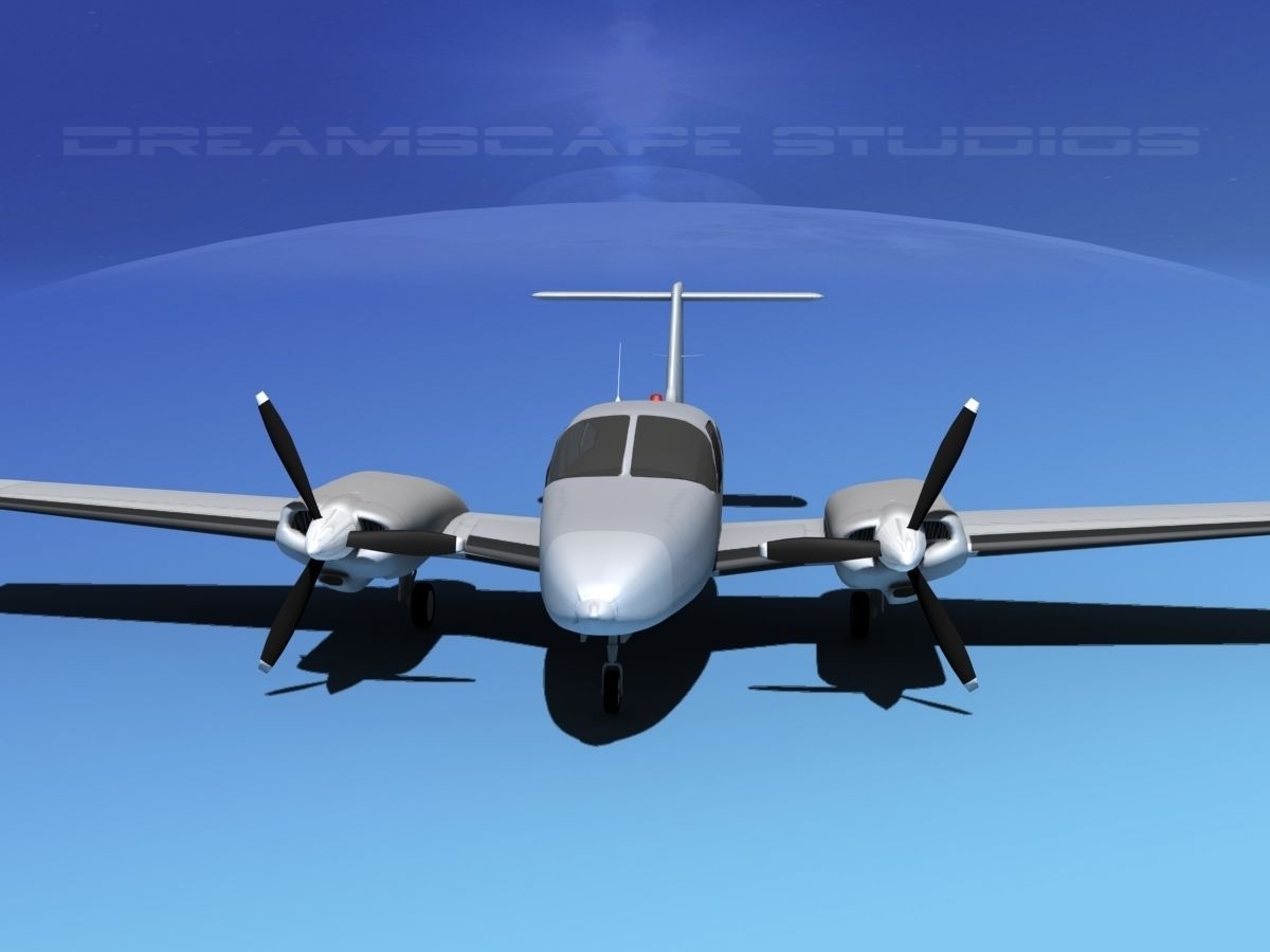Piper Turbo Seminole Bare Metal 3D model_2