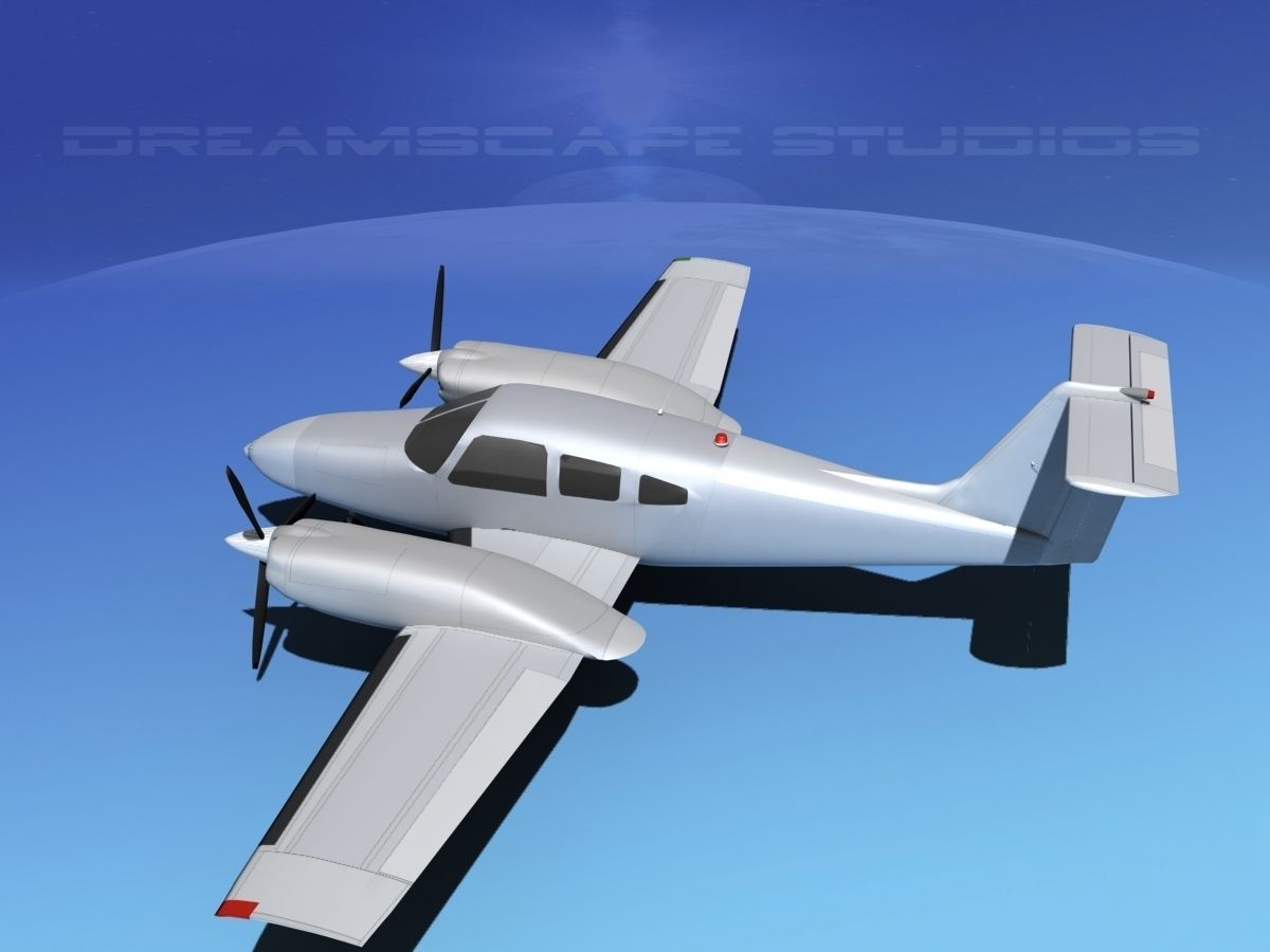 Piper Turbo Seminole Bare Metal 3D model_8