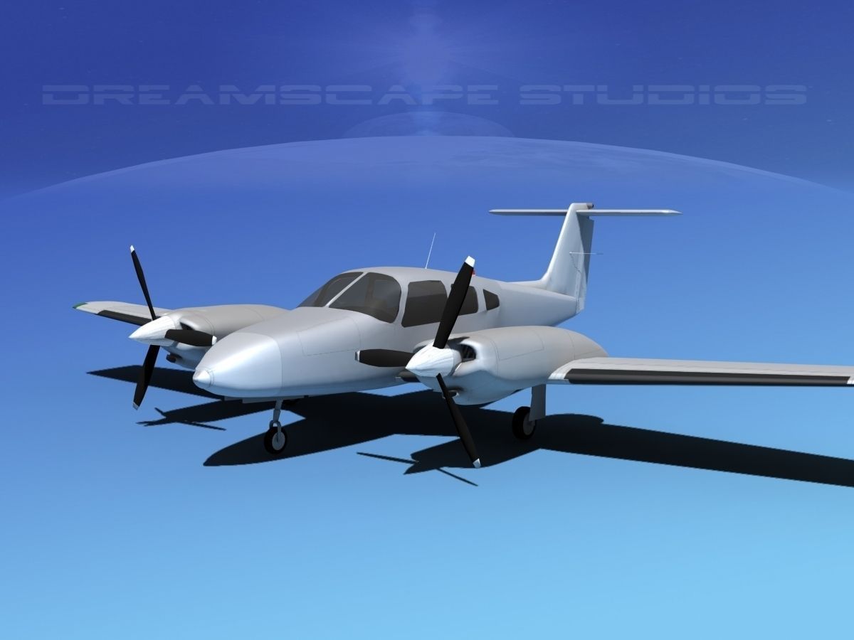Piper Turbo Seminole Bare Metal 3D model_1