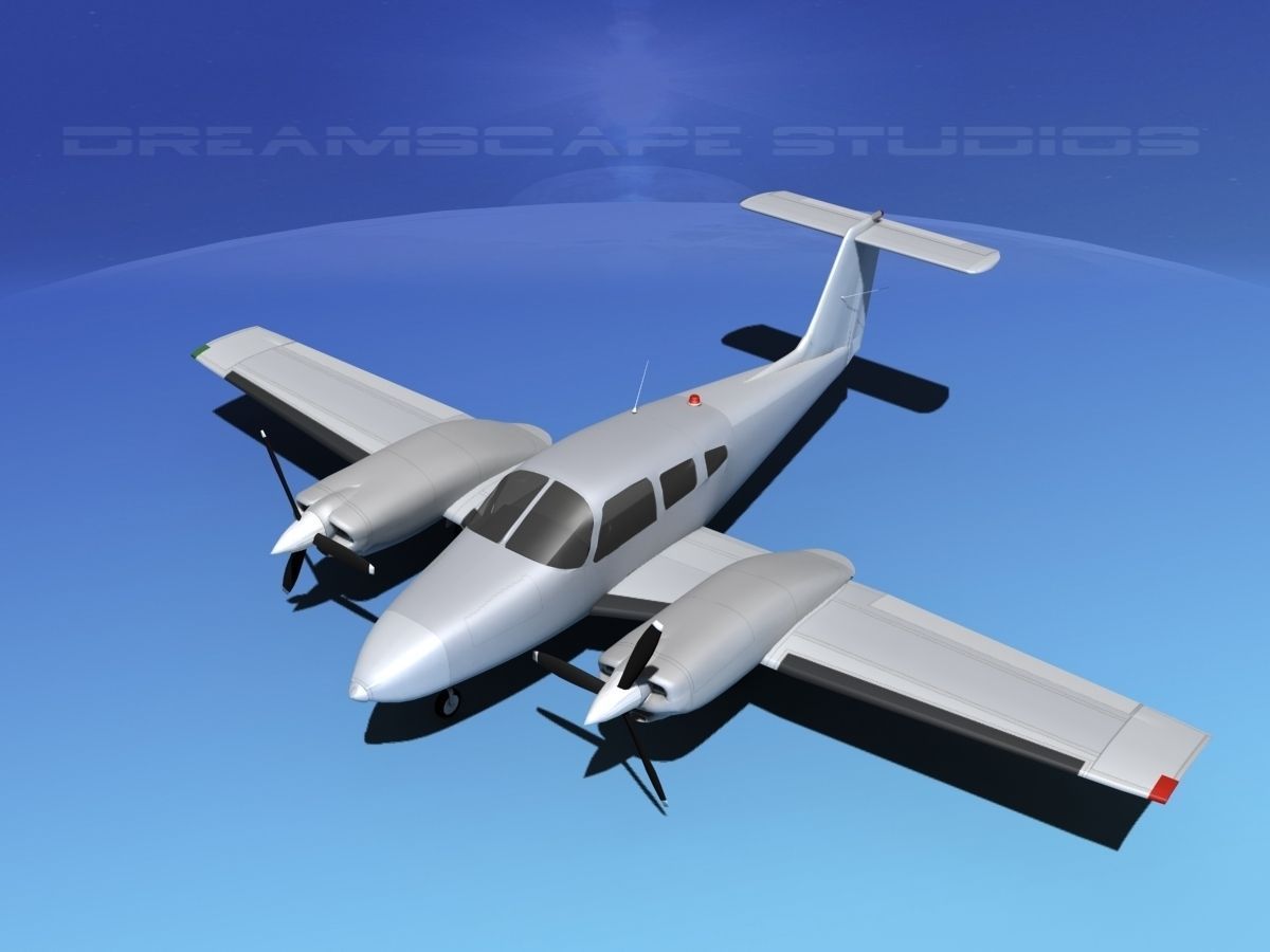 Piper Turbo Seminole Bare Metal 3D model_10