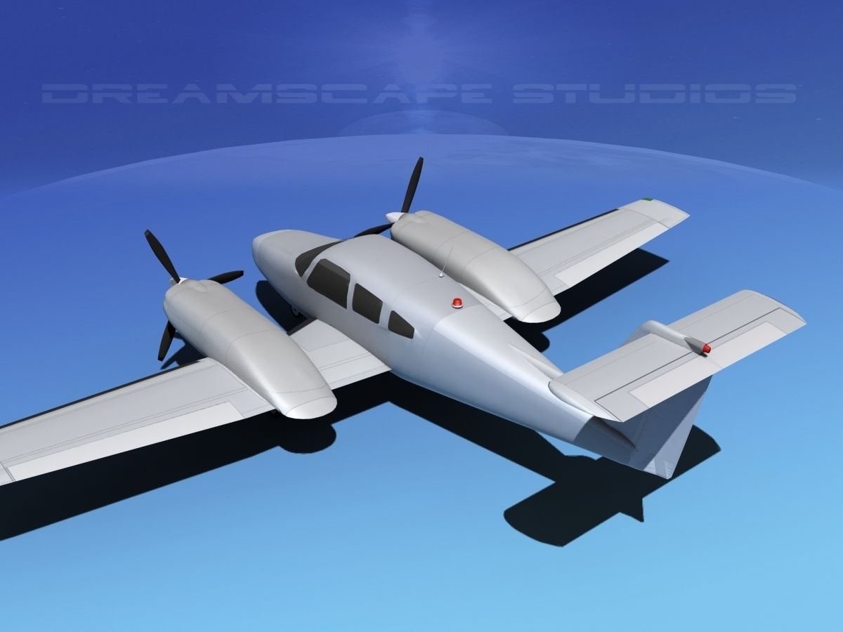 Piper Turbo Seminole Bare Metal 3D model_6
