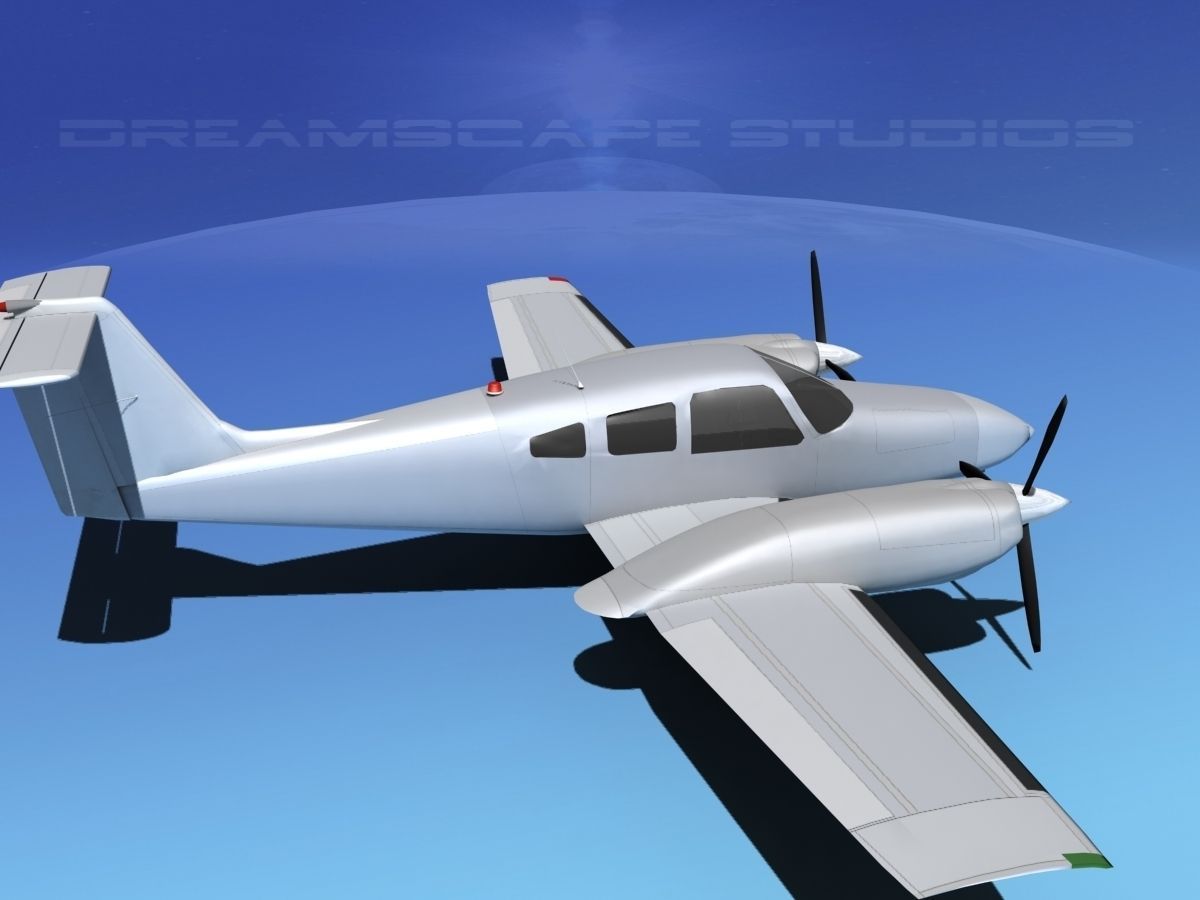 Piper Turbo Seminole Bare Metal 3D model_4