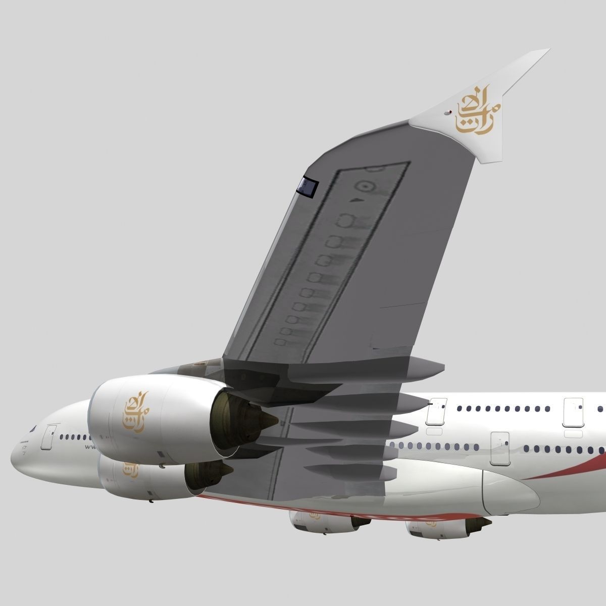 Airbus A-380 Emirates 3D model_1