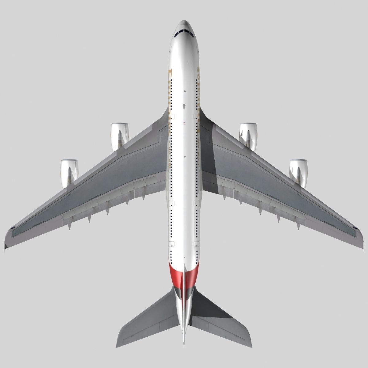 Airbus A-380 Emirates 3D model_4