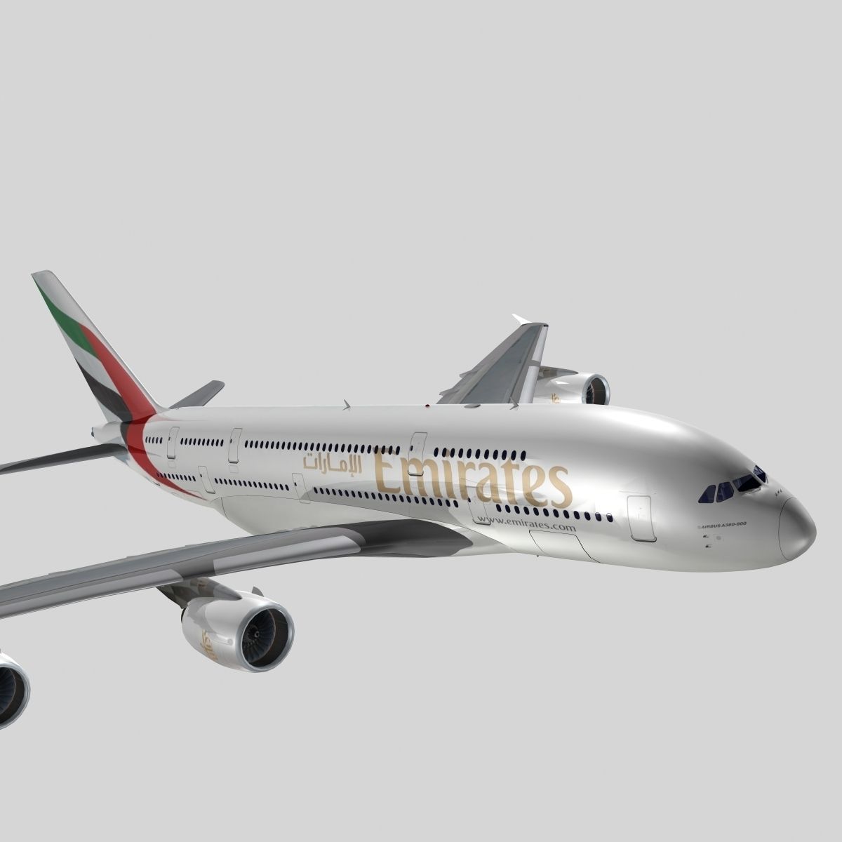 Airbus A-380 Emirates 3D model_3