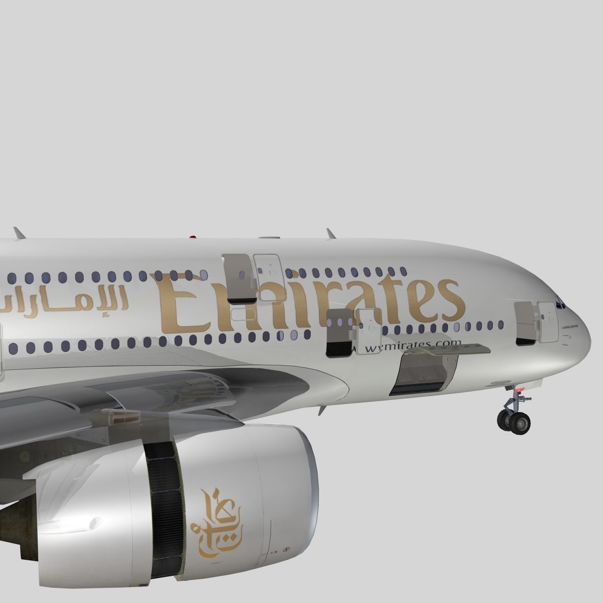 Airbus A-380 Emirates 3D model_12