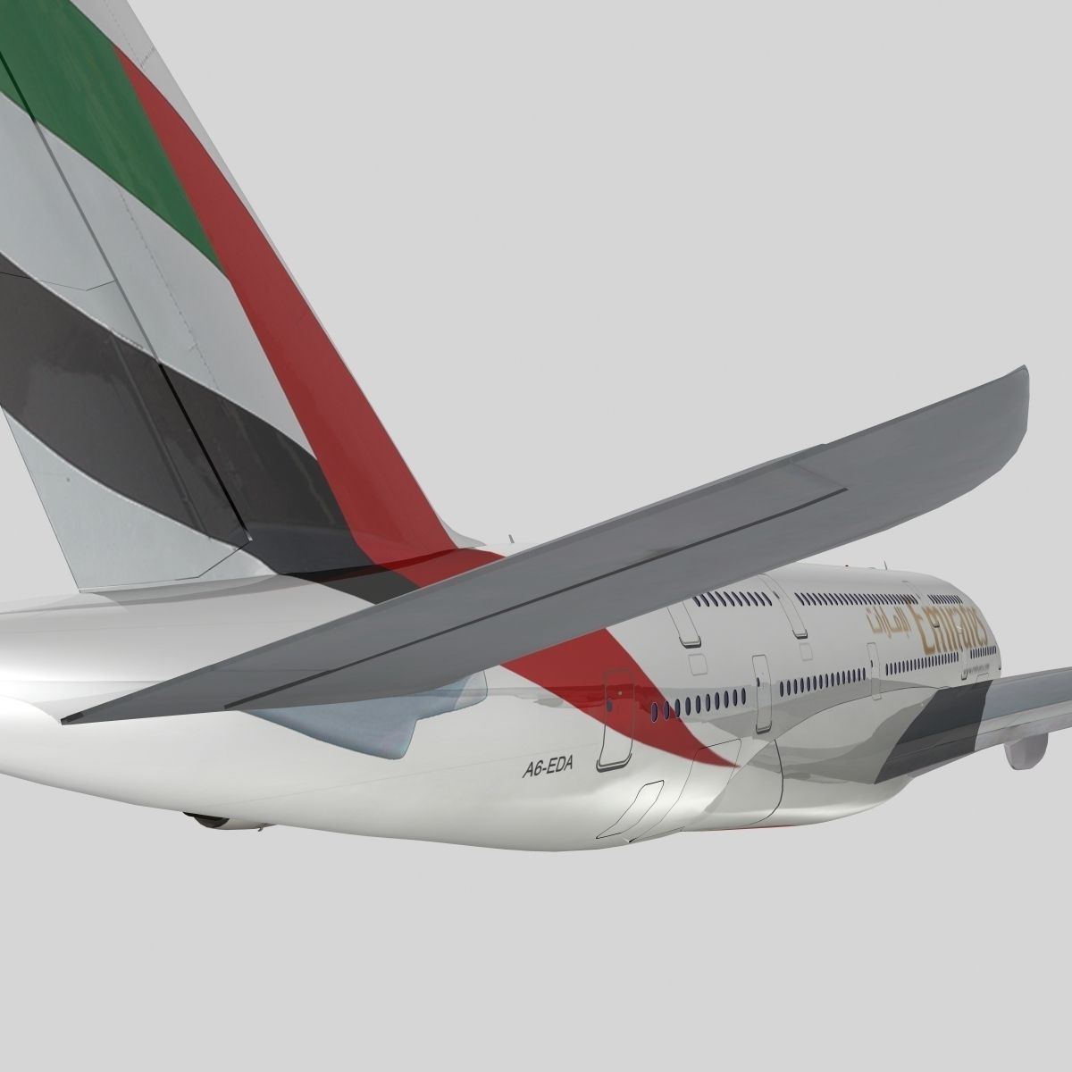 Airbus A-380 Emirates 3D model_2