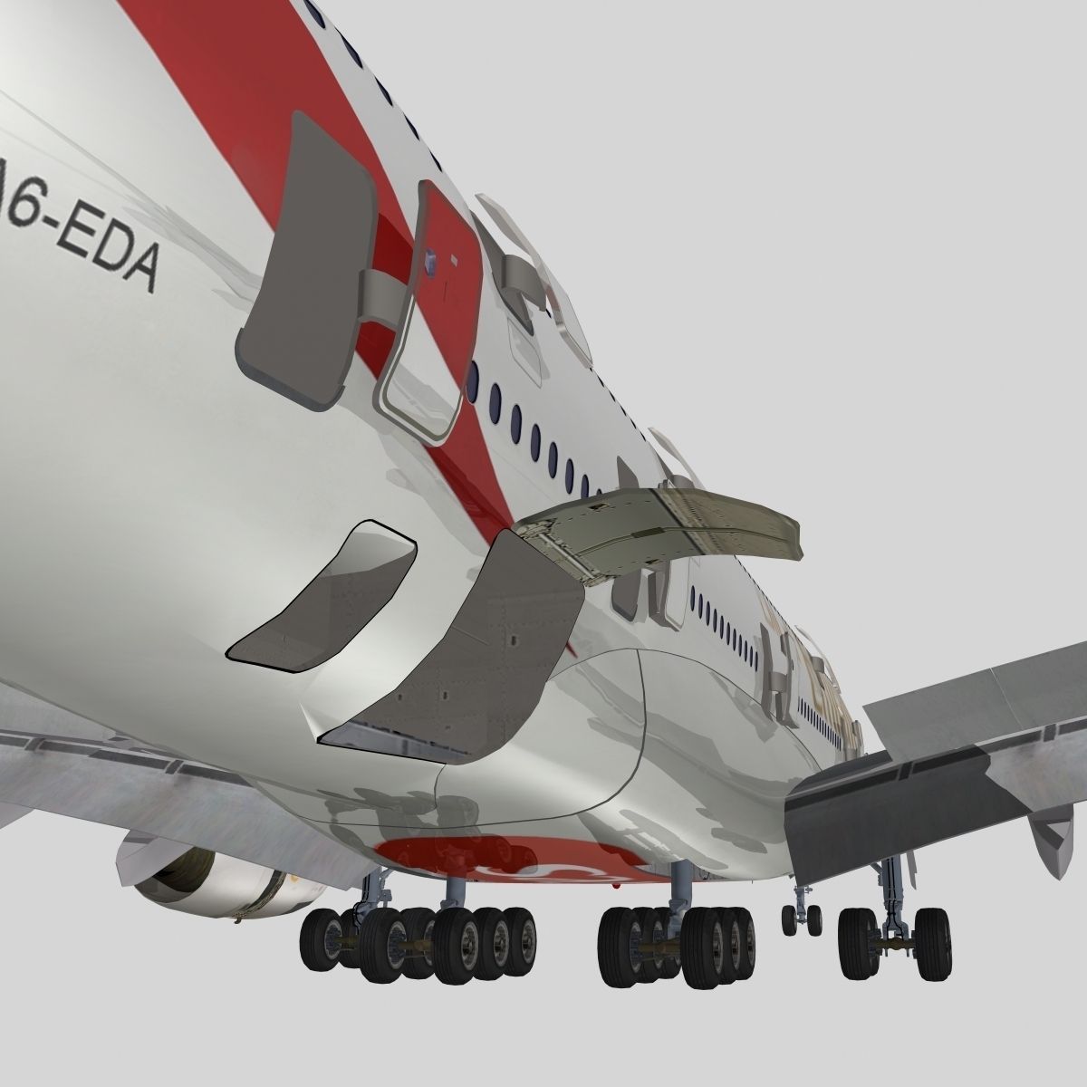 Airbus A-380 Emirates 3D model_10