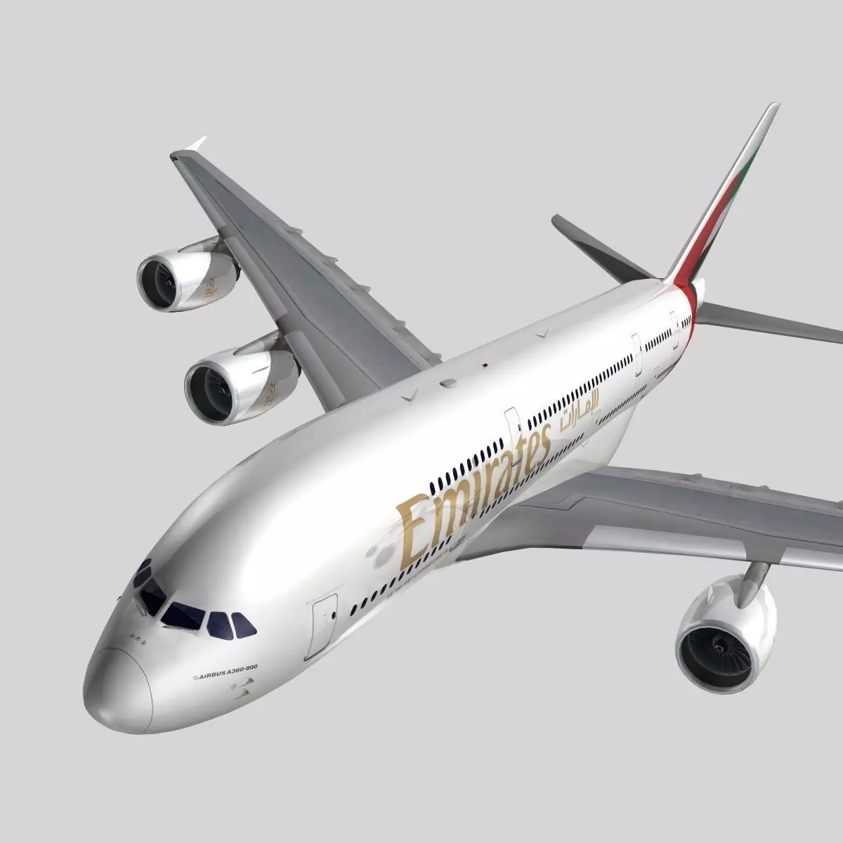 Airbus A-380 Emirates 3D model_0